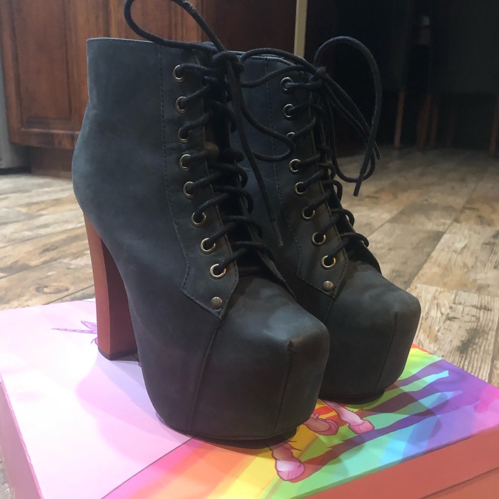 Jeffrey Campbell LITA Black Distressed